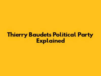 Thierry Baudet's Political Party Explained