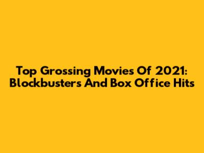 Top Grossing Movies Of 2021: Blockbusters And Box Office Hits