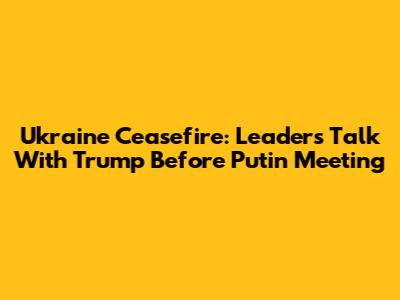 Ukraine Ceasefire: Leaders Talk With Trump Before Putin Meeting