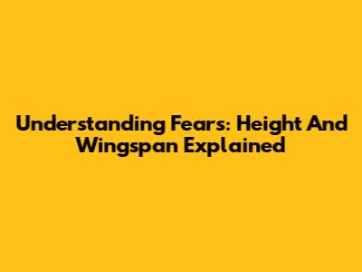 Understanding Fears: Height And Wingspan Explained