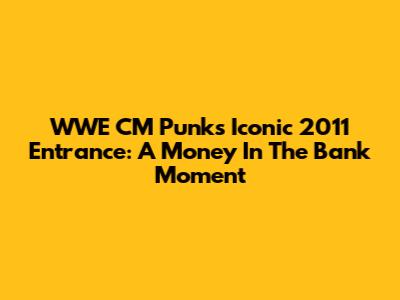 WWE CM Punk's Iconic 2011 Entrance: A Money In The Bank Moment