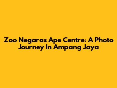 Zoo Negara's Ape Centre: A Photo Journey In Ampang Jaya